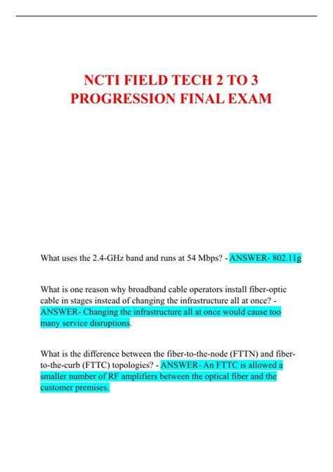 3 Tips To Ace Ncti Field Tech 2-3 Final Exam