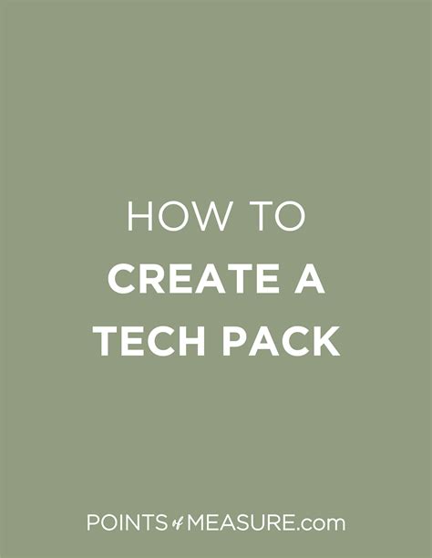 5 Steps To Create A Tech Pack For Beginners