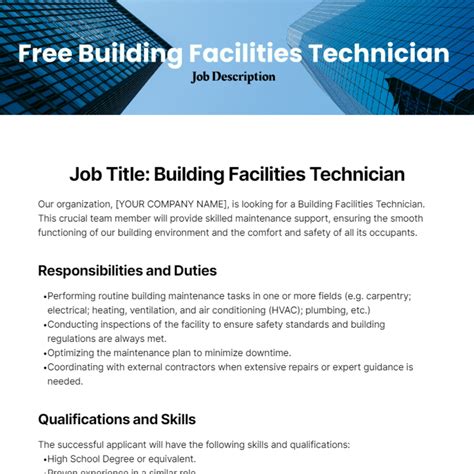 7 Key Responsibilities Of A Facilities Tech Job