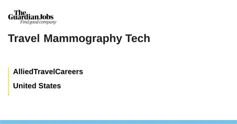 7 Ways To Find Travel Mammography Tech Jobs