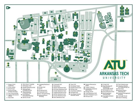 Arkansas Tech University Campus Map And Directions