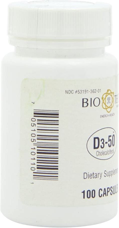 Bio Tech D3-50: Vitamin D3 Supplement For Bone Health