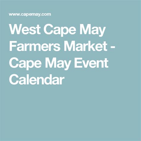 Cape May Tech Event Calendar Guide