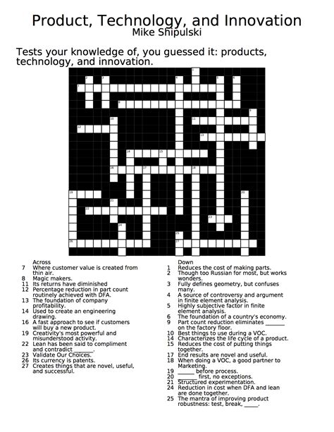 Discarded Tech Products Crossword: A Puzzle Of E-Waste