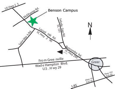 Explore Greenville Tech Benson Campus Map