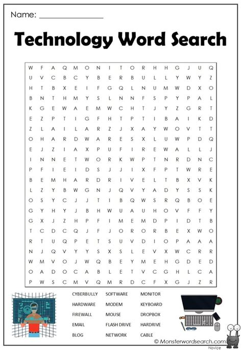 Fun Tech Word Search For Kids And Adults