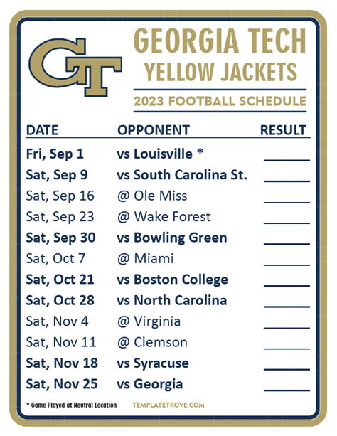 Georgia Tech Yellow Jackets Football Season Tickets