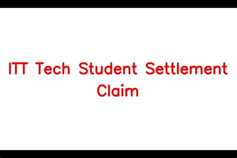 Itt Tech Settlement Second Payment Update And Claim Status