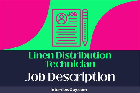 Linen Technician Job Description And Responsibilities