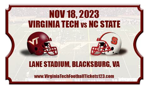 Nc State Vs Virginia Tech Football Tickets Now