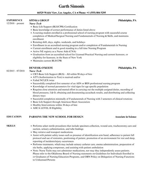 Nurse Tech Resume Writing And Optimization Guide