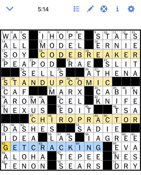 Nyt Crossword: Cracking The Stand And Deliver Puzzle