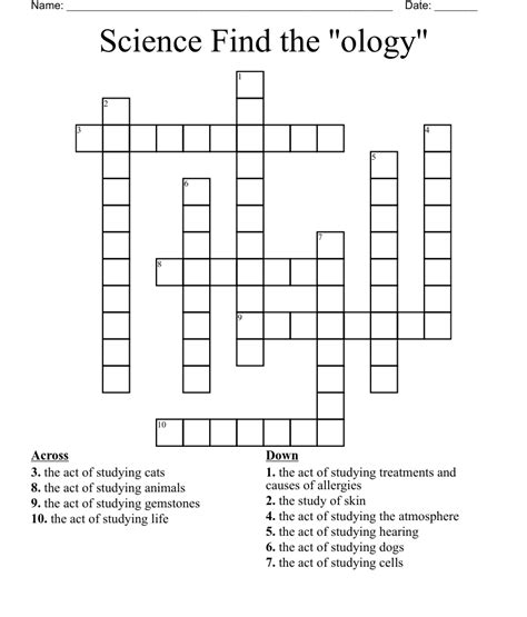 Ology Crossword: Unravel The Science Of Wordplay