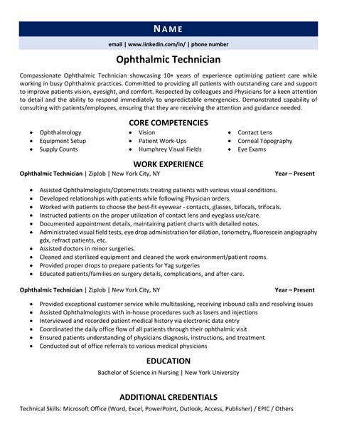 Ophthalmology Tech Job Description And Responsibilities Explained