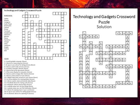 Tech News Site Crossword Puzzles For Gadget Geeks