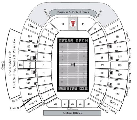 Texas Tech Football Seat Back Sections Guide