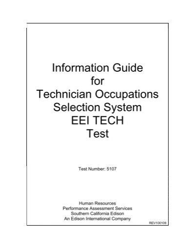 Top 5 Tips To Ace Eei Tech Test 5107