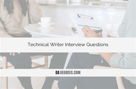 Top Tech Writer Interview Questions To Prepare