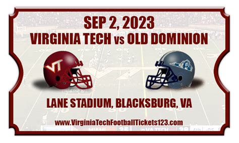 Virginia Tech Vs Odu Tickets: Buy Now