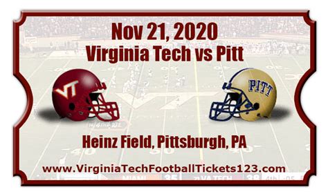 Virginia Tech Vs Pitt Tickets: Buy Now