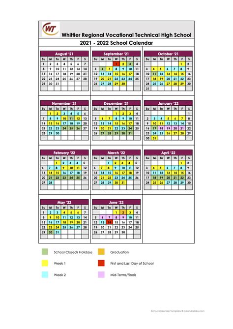 Whittier Tech School Event Calendar Guide